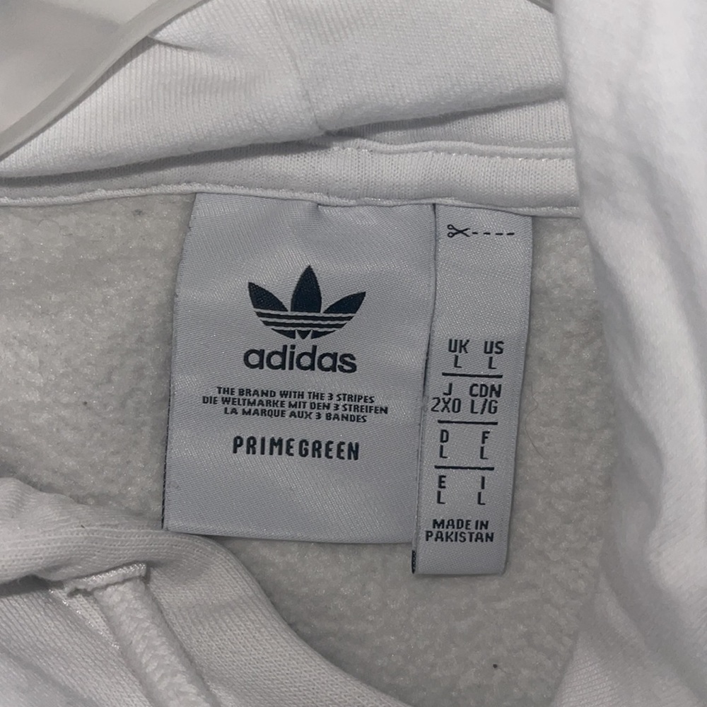 Prefect condition white Adidas men’s (large) hoodie - Picture 4 of 5